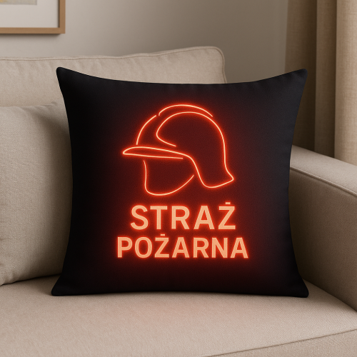 Poszewka Poduszka Straż Pożarna NEON