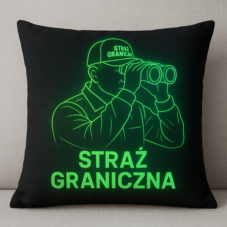 Poszewka Poduszka Straż Graniczna Neon