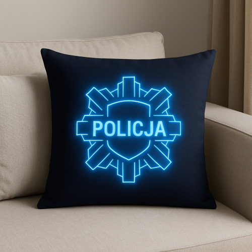 Poszewka Poduszka Policja Neon
