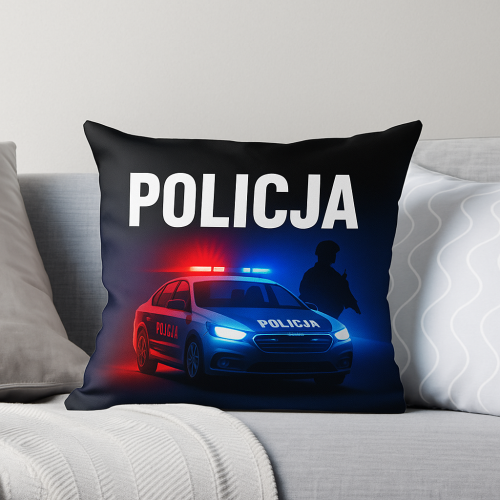 Poszewka Poduszka Policja Radiowóz